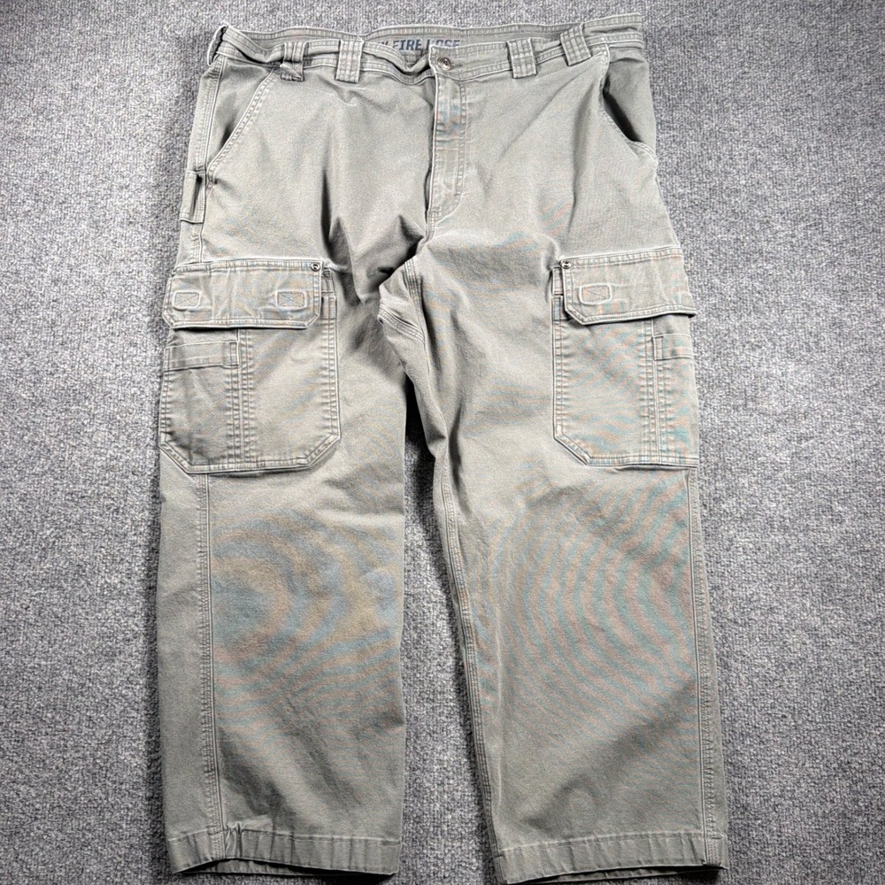 Duluth Trading Co Cargo Pants Mens 40x30 Gray Flex Fire Hose Workwear Utility